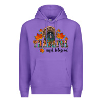 Purple thankful and blessed Premium Hoodie - RanaPortraitStore