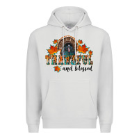 Dove Grey thankful and blessed Premium Hoodie - RanaPortraitStore