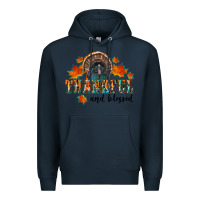 Navy thankful and blessed Premium Hoodie - RanaPortraitStore