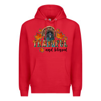 Red thankful and blessed Premium Hoodie - RanaPortraitStore