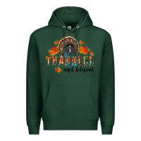 Sports Green thankful and blessed Premium Hoodie - RanaPortraitStore