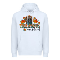 White thankful and blessed Premium Hoodie - RanaPortraitStore