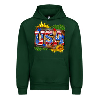 Forest Green usa Urban Hoodie - Zillion Design Studio