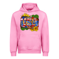 Fuchsia Pink usa Urban Hoodie - Zillion Design Studio