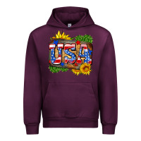 Mauve Wine usa Urban Hoodie - Zillion Design Studio