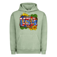 Pigment Oil Green usa Urban Hoodie - Zillion Design Studio