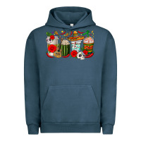 Pigment Midnight Navy hispanic heritage month coffee cups Urban Hoodie - texasbilliewilder