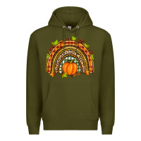 Army Green fall rainbow Premium Hoodie - Zillion Design Studio