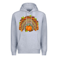 Heather Grey fall rainbow Premium Hoodie - Zillion Design Studio
