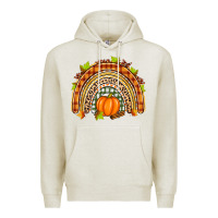 Oatmeal Heather fall rainbow Premium Hoodie - Zillion Design Studio