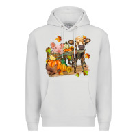 Dove Grey fall farm animals Premium Hoodie - Zillion Design Studio