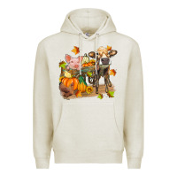 Oatmeal Heather fall farm animals Premium Hoodie - Zillion Design Studio