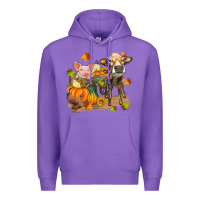 Purple fall farm animals Premium Hoodie - Zillion Design Studio