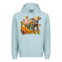 Blue Mist fall farm animals Premium Hoodie - Zillion Design Studio