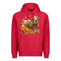 Cardinal fall farm animals Premium Hoodie - Zillion Design Studio