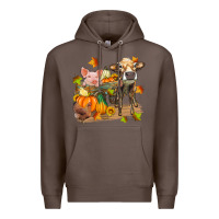 Coffee fall farm animals Premium Hoodie - Zillion Design Studio