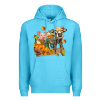 Ocean Blue fall farm animals Premium Hoodie - Zillion Design Studio