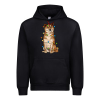 Black christmas lights shiba inu Urban Hoodie - RanaPortraitStore