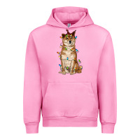 Fuchsia Pink christmas lights shiba inu Urban Hoodie - RanaPortraitStore