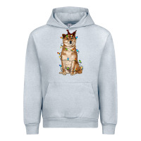 Heather Grey christmas lights shiba inu Urban Hoodie - RanaPortraitStore