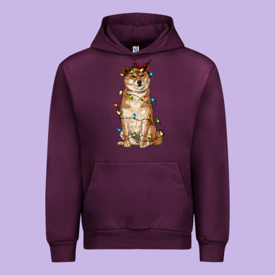 Christmas Lights Shiba Inu Urban Hoodie Designed By Ranaportraitstore
