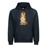 Navy christmas lights shiba inu Urban Hoodie - RanaPortraitStore