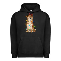 Pigment Black christmas lights shiba inu Urban Hoodie - RanaPortraitStore