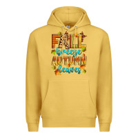 Antique Gold fall breeze autumn leaves Premium Hoodie - Zillion Design Studio