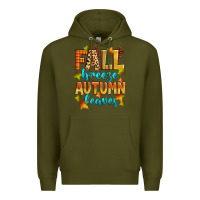 Army Green fall breeze autumn leaves Premium Hoodie - Zillion Design Studio
