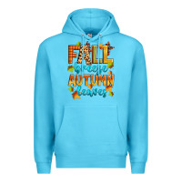 Ocean Blue fall breeze autumn leaves Premium Hoodie - Zillion Design Studio