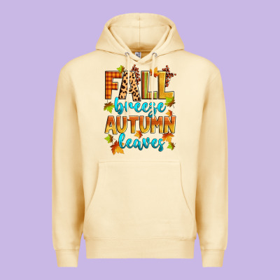 Fall Breeze Autumn Leaves Premium Hoodie Designed By Zillion Design Studio