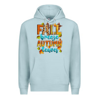 Blue Mist fall breeze autumn leaves Premium Hoodie - Zillion Design Studio