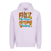 Lilac fall breeze autumn leaves Premium Hoodie - Zillion Design Studio