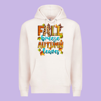 Fall Breeze Autumn Leaves Premium Hoodie Designed By Zillion Design Studio
