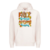 Pale Pink fall breeze autumn leaves Premium Hoodie - Zillion Design Studio