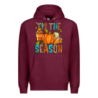 Burgundy 'tis the season fall Premium Hoodie - Zillion Design Studio