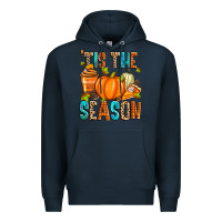 Navy 'tis the season fall Premium Hoodie - Zillion Design Studio