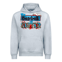Heather Grey baseball sister with leopard Urban Hoodie - Zillion Design Studio