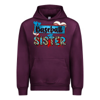 Mauve Wine baseball sister with leopard Urban Hoodie - Zillion Design Studio
