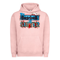 Pigment Salmon baseball sister with leopard Urban Hoodie - Zillion Design Studio