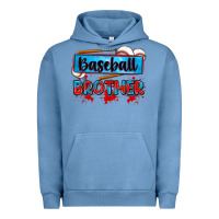 Pigment Pebble Blue baseball brother Urban Hoodie - Zillion Design Studio