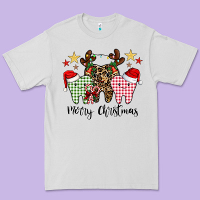 Merry Christmas Tooth Premium Tee Designed By Cowhidedigitalart