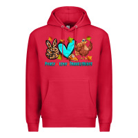 Cardinal peace love thanksgiving Premium Hoodie - Zillion Design Studio