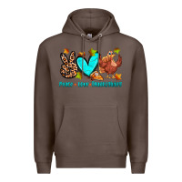 Coffee peace love thanksgiving Premium Hoodie - Zillion Design Studio