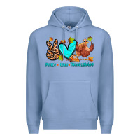 Colony Blue peace love thanksgiving Premium Hoodie - Zillion Design Studio