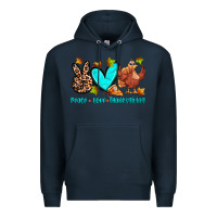 Navy peace love thanksgiving Premium Hoodie - Zillion Design Studio