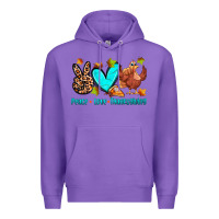 Purple peace love thanksgiving Premium Hoodie - Zillion Design Studio