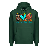 Sports Green peace love thanksgiving Premium Hoodie - Zillion Design Studio