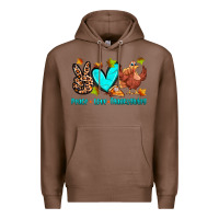 Chestnut peace love thanksgiving Premium Hoodie - Zillion Design Studio