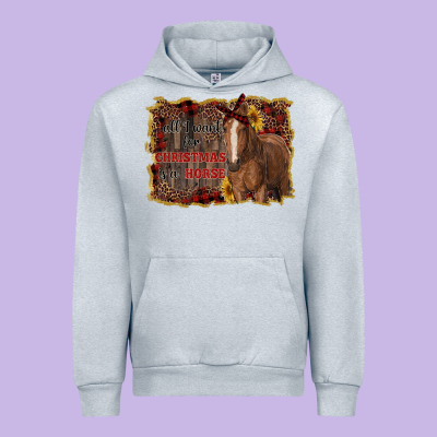 All I Want For Christmas Is A Horse Urban Hoodie Designed By Ranaportraitstore